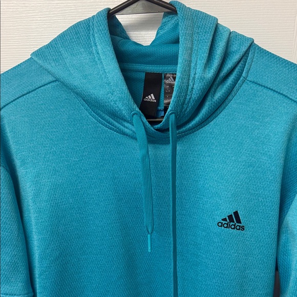 Adidas Men's Teal Hoodie Sweater - Picture 3 of 10